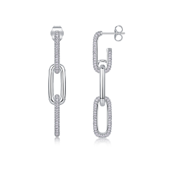 Modern Linear Moissanite Drop Earrings - GLIMZI LOOP