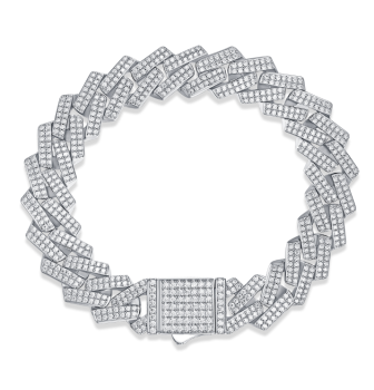 Luminous Round-Link Moissanite Tennis Bracelet - GLIMZI LOOP