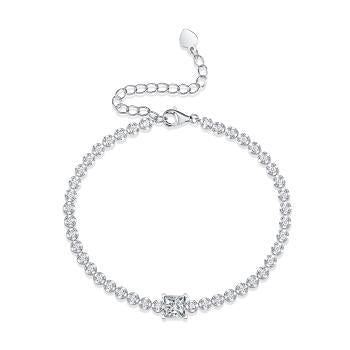 Luminous Halo-Set Moissanite Tennis Bracelet - GLIMZI LOOP