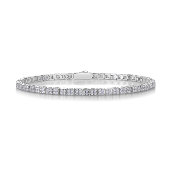 Sleek Slim Moissanite Tennis Bracelet - GLIMZI LOOP
