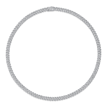 Signature Graduated Moissanite Tennis Necklace - GLIMZI LOOP