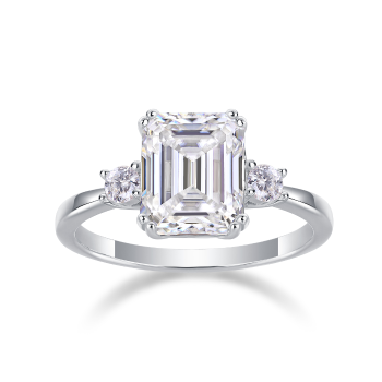 Classic Solitaire Halo Moissanite Ring - GLIMZI LOOP