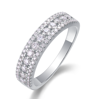 Modern Channel-Set Moissanite Band - GLIMZI LOOP