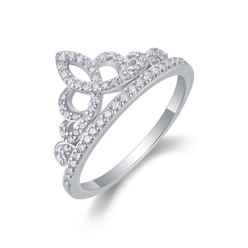 Modern Chevron Accent Moissanite Ring - GLIMZI LOOP
